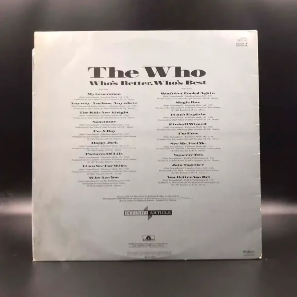 Who - Who's Better, Who's Best