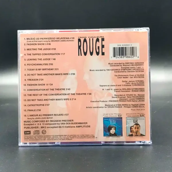 Zbigniew Preisner - Trois Couleurs Rouge - Bande Originale Du Film - A Fraternidade É Vermelha