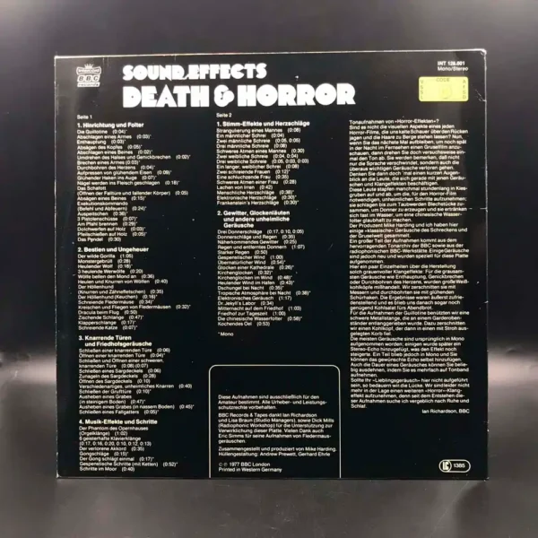 Mike Harding - Sound Effects: Death & Horror