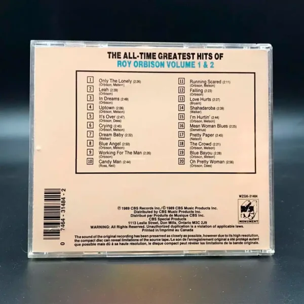 Roy Orbison - The All-Time Greatest Hits Of Roy Orbison Volume 1 & 2