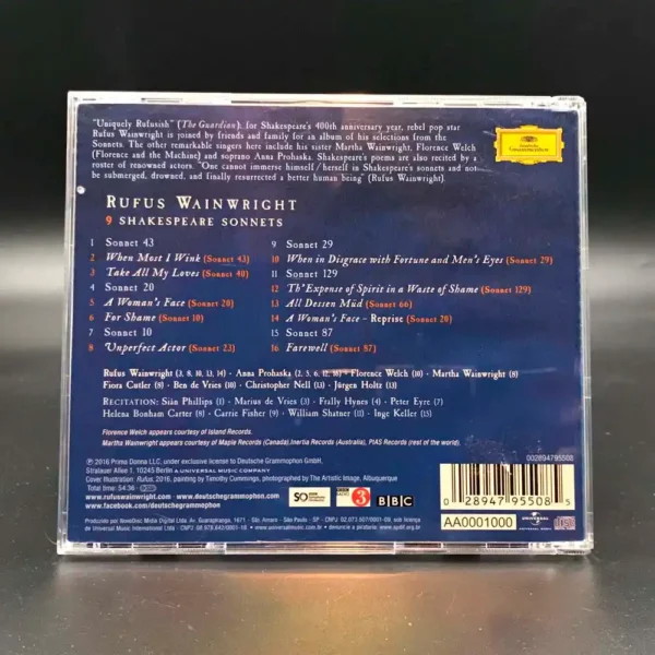 Rufus Wainwright - Take All My Loves: 9 Shakespeare Sonnets