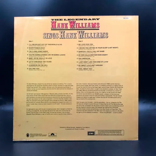 Hank Williams - The Legendary Hank Williams (6 LPs)