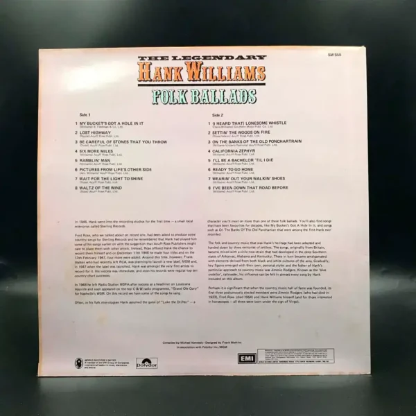 Hank Williams - The Legendary Hank Williams (6 LPs)