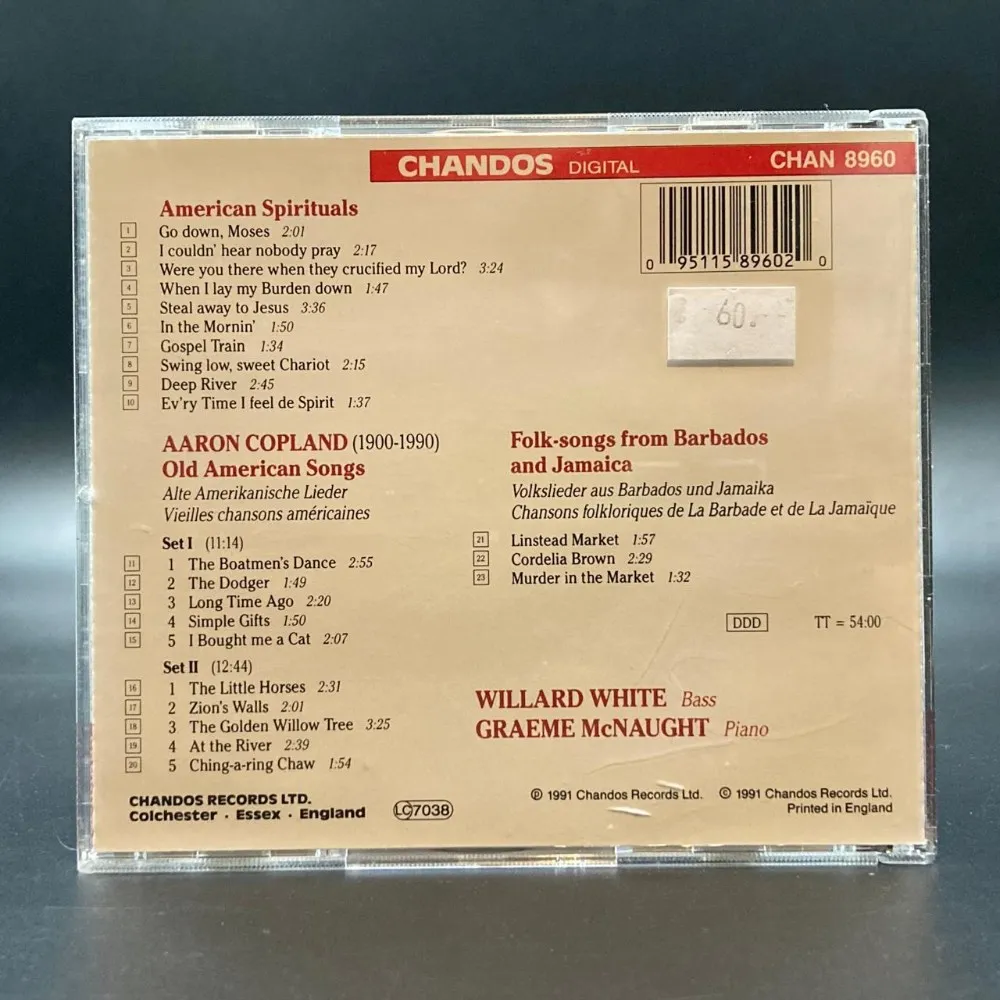 Copland - ld American Songs I & II, American Spirituals, Folk-Songs From Barbados & Jamaica