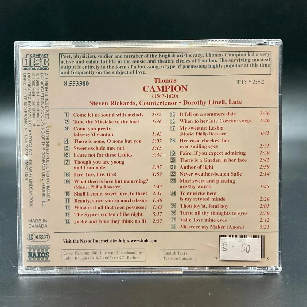 Campion - Lute Songs