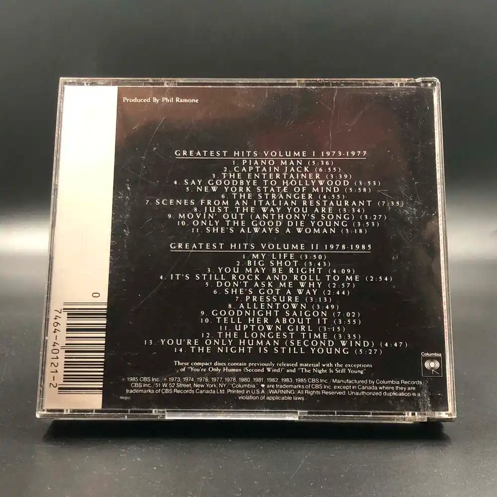 Billy Joel - Greatest Hits - Volume 1 & Volume 2 (2 CDs)