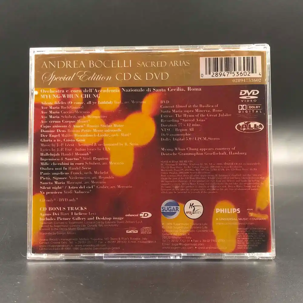 Andrea Bocelli - Sacred Arias (CD + DVD)
